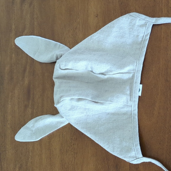 Linen Baby Bonnet bunny ears 8M-24M - Picture 5 of 5